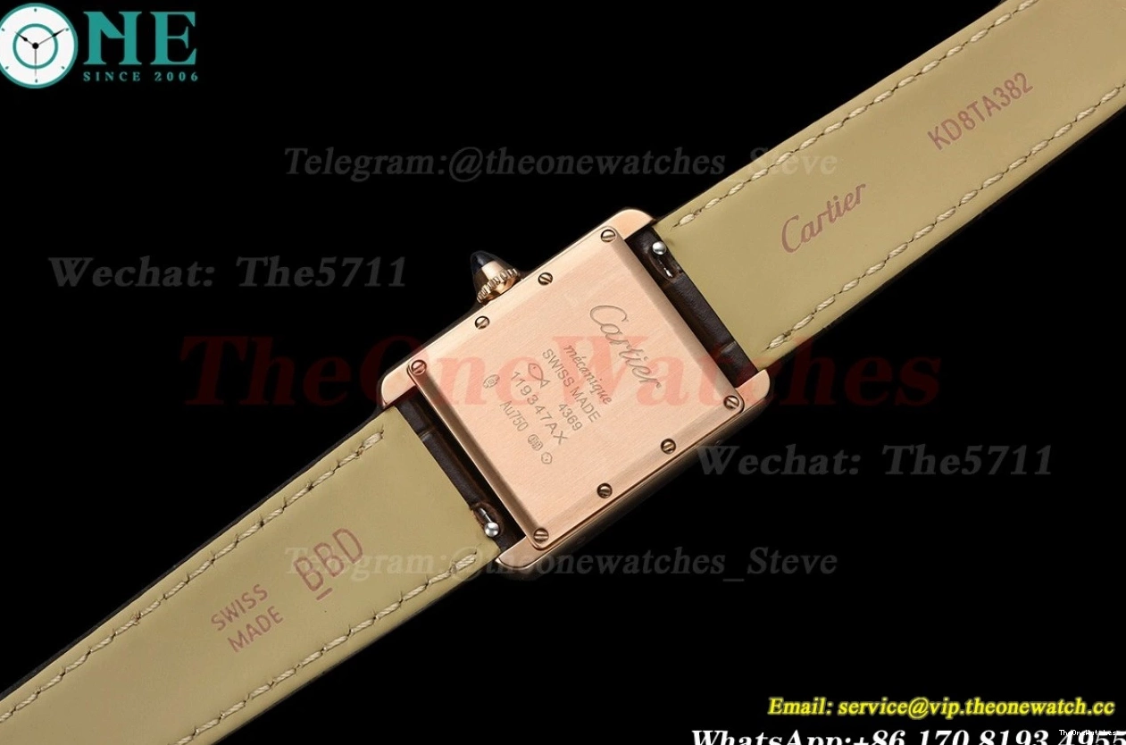 Tank White Brown Quartz Dial RG LE 25.5mm F1F Louis 0418